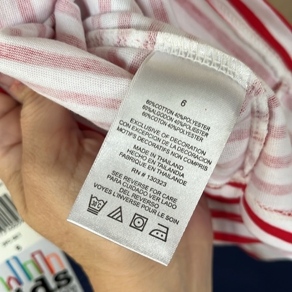 Brand New Kids Headquarters 2-Piece Girls Set Nautical Striped Anchor Patriotic - Picture 8 of 15